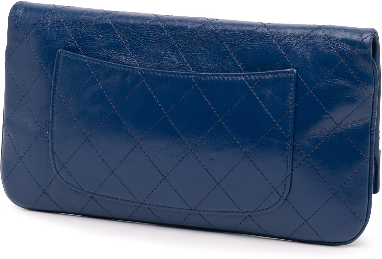 Chanel Small Bicolor Aged Calfskin 31 Clutch Blauw