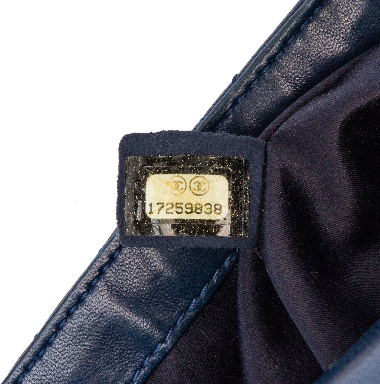 Chanel Small Quilted Lambskin Beaded Single Flap Blauw