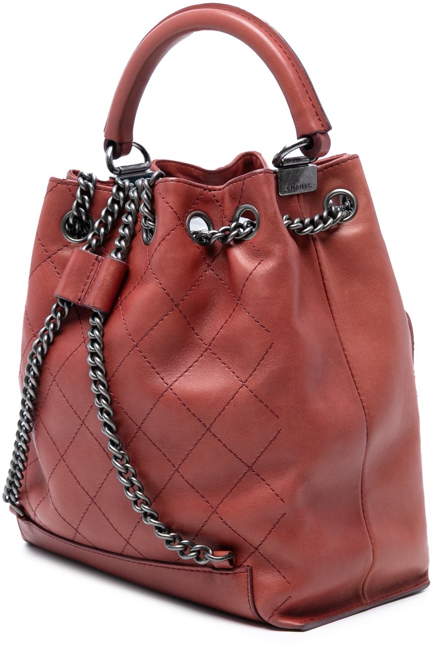 Chanel Medium Stitched Calfskin Urban Luxury Drawstring Backpack Rood