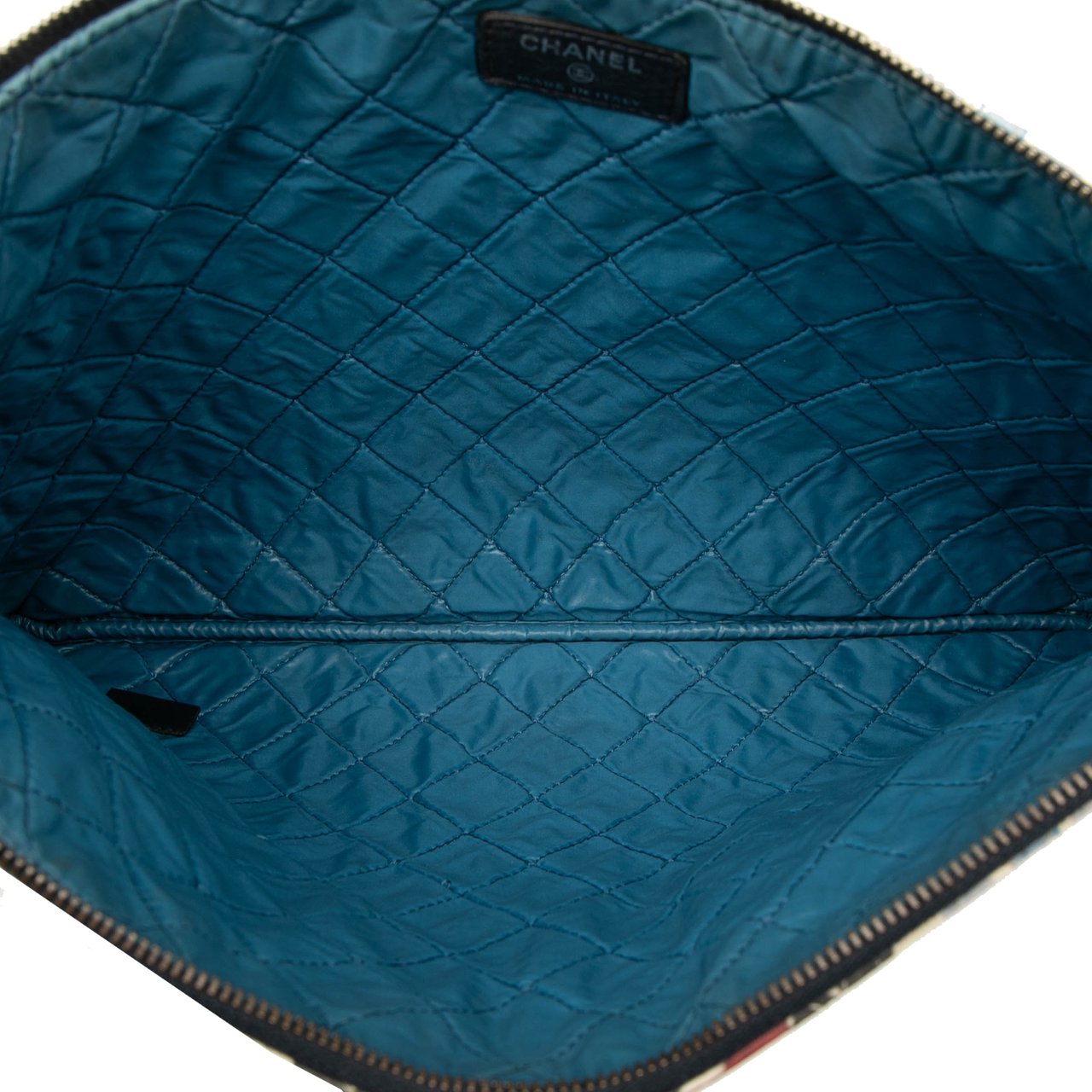 Chanel Paris Dubai Large Printed Lambskin Cosmetic Case Divers