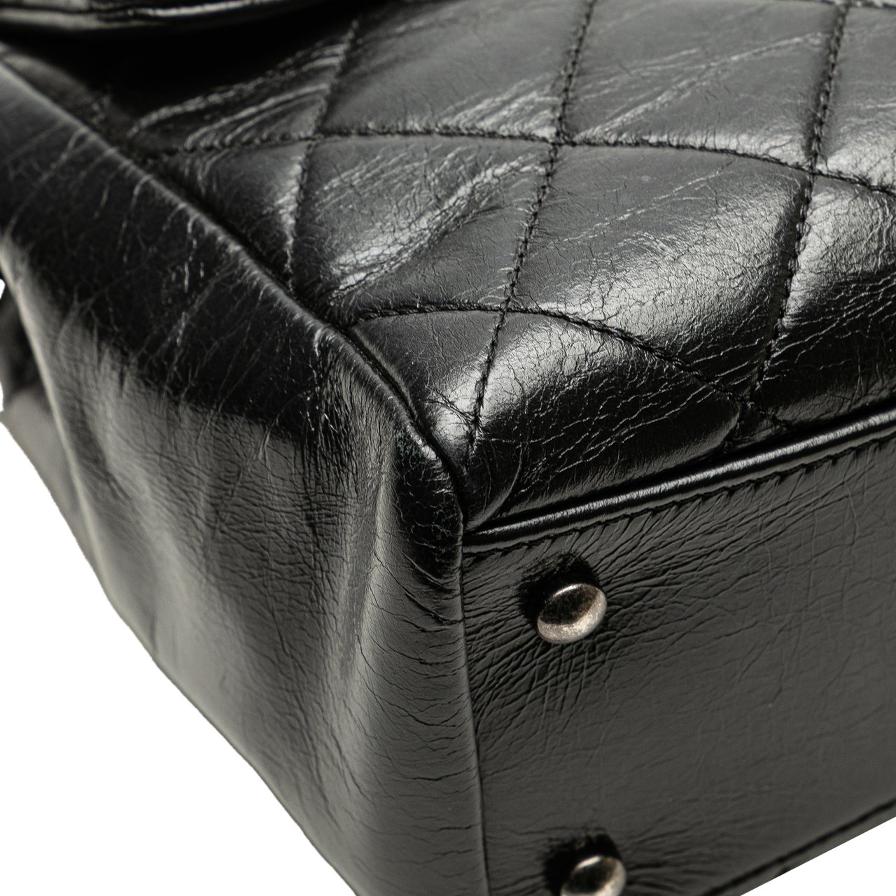 Chanel Small Quilted Glazed Calfskin Duo Color Tote Zwart