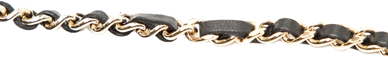 Chanel Quilted Patent Boy Wallet on Chain Zwart