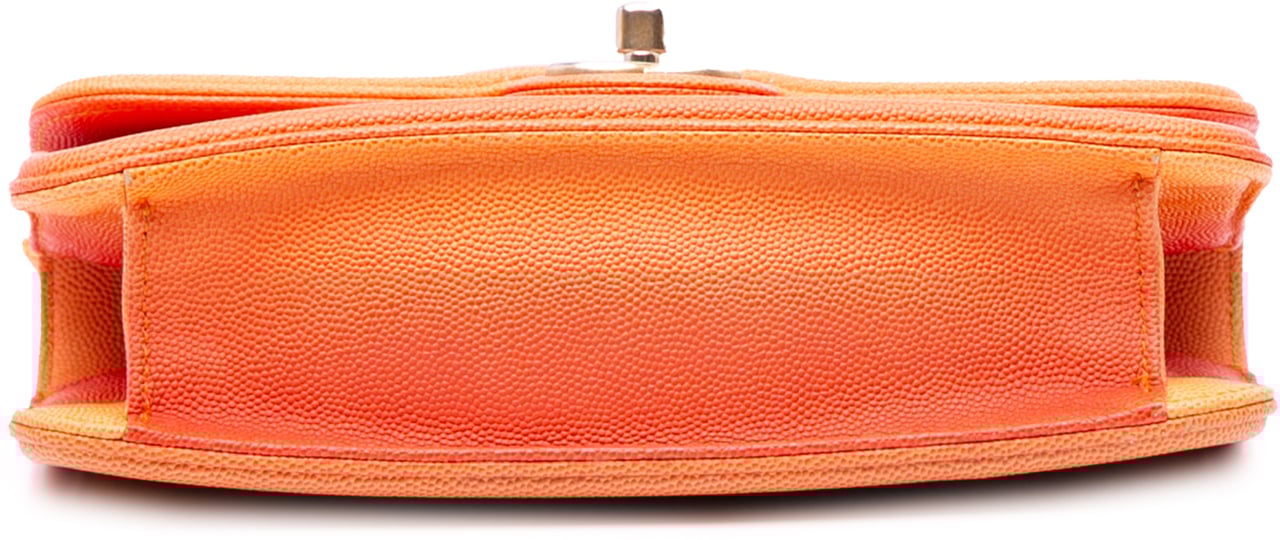 Chanel Small Quilted Caviar Sunset On The Sea Flap Oranje
