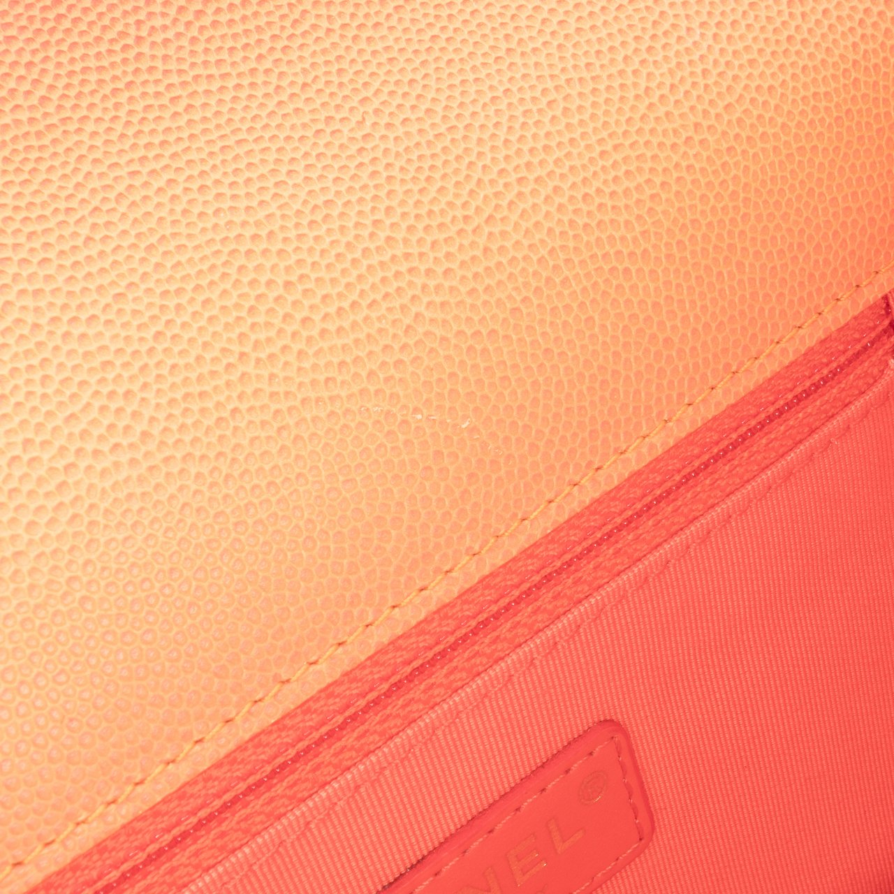 Chanel Small Quilted Caviar Sunset On The Sea Flap Oranje