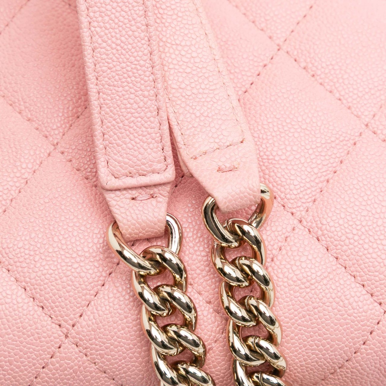 Chanel Quilted Caviar Boy Wallet on Chain Roze