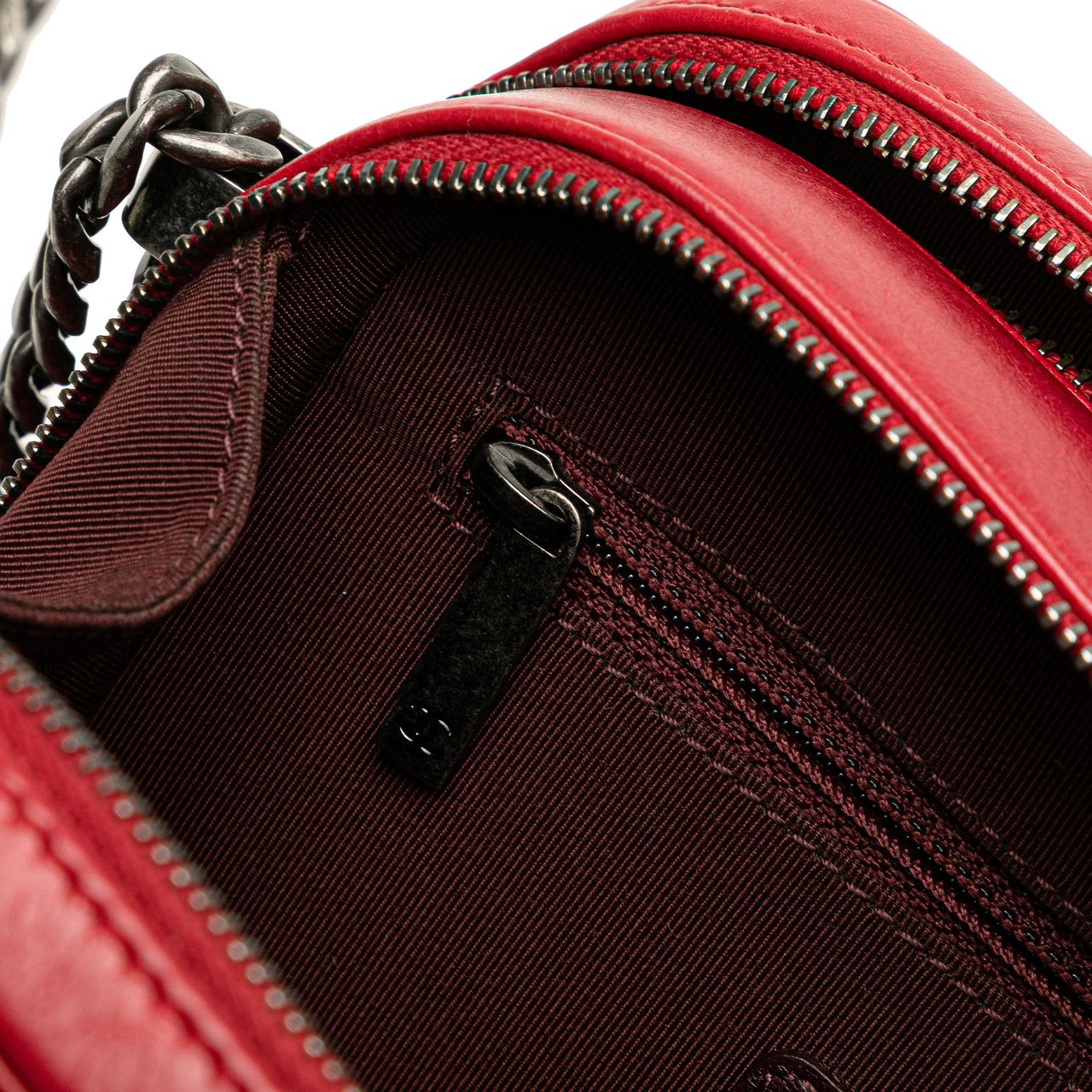 Chanel Small Quilted Glazed Calfskin Coco Boy Camera Bag Rood