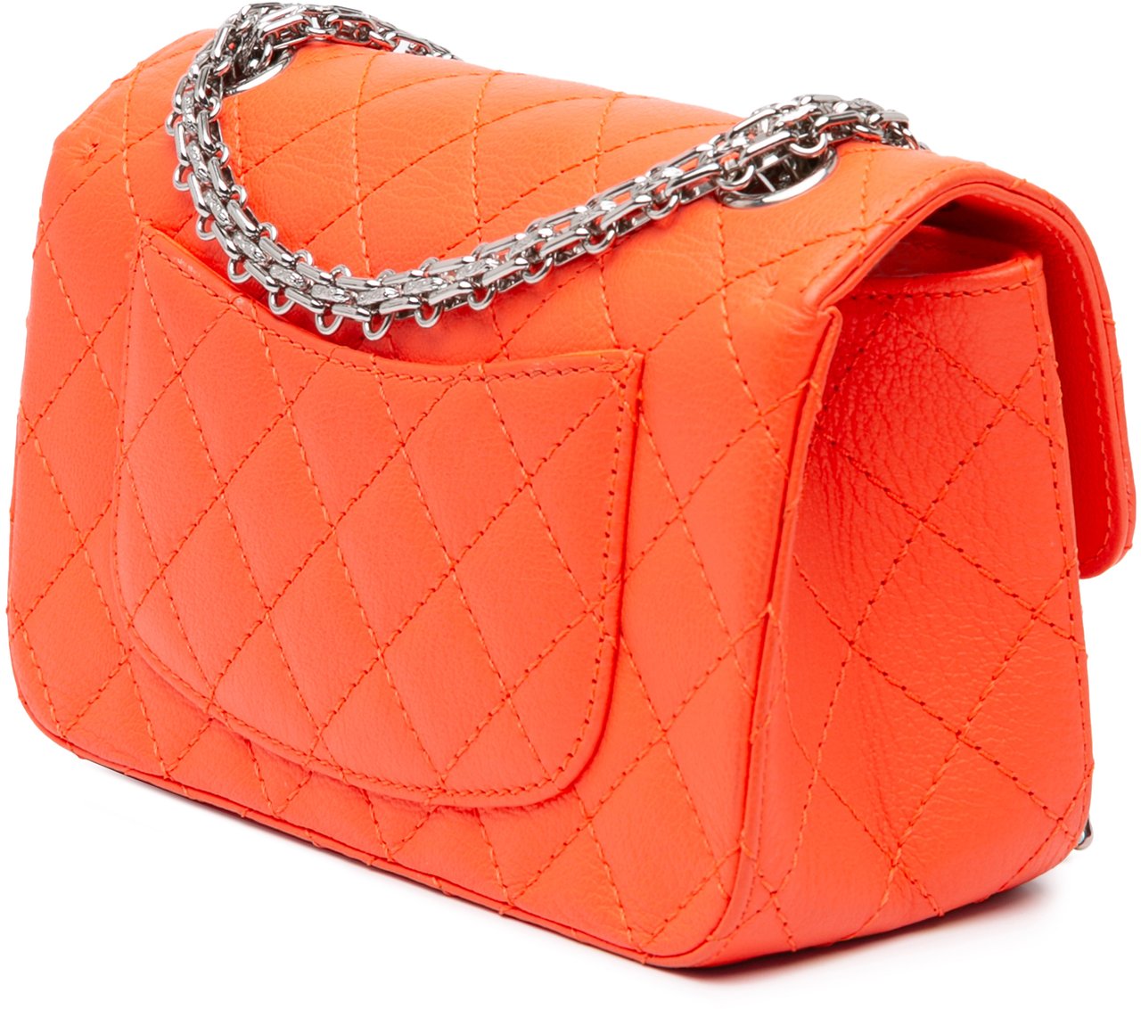 Chanel Mini Reissue 2.55 Quilted Goatskin Flap Oranje