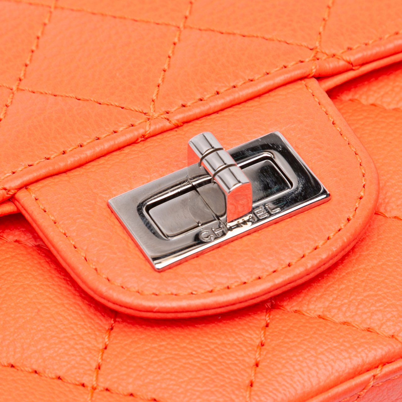 Chanel Mini Reissue 2.55 Quilted Goatskin Flap Oranje