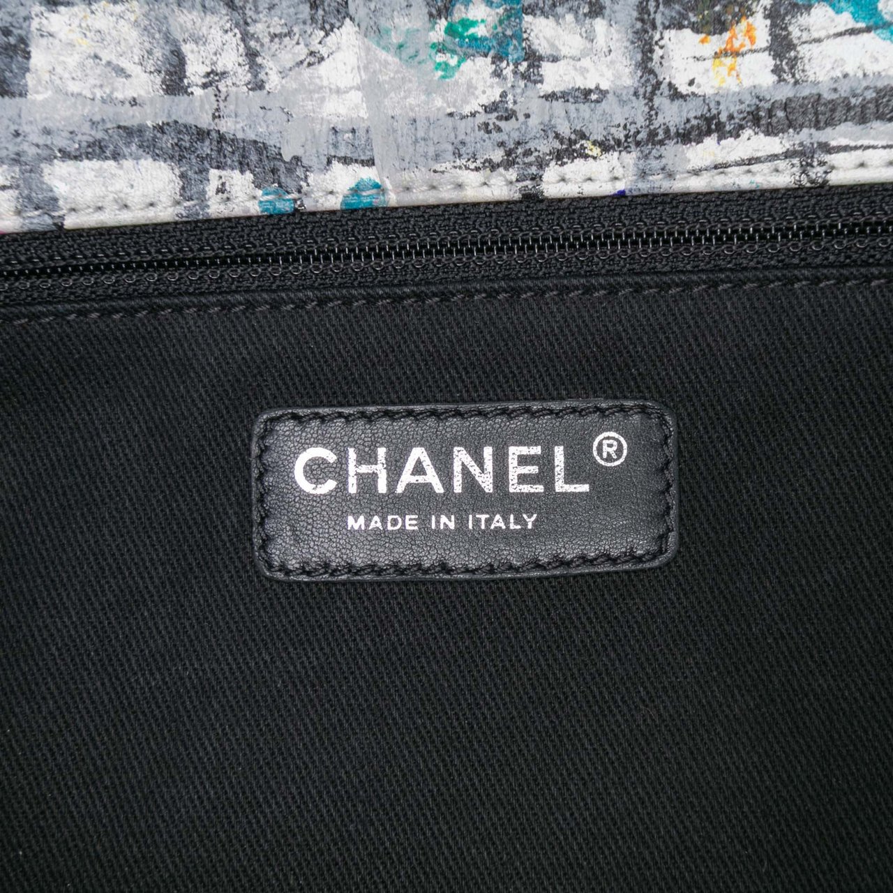 Chanel Medium Calfskin Hand Painted Graffiti Flap Wit