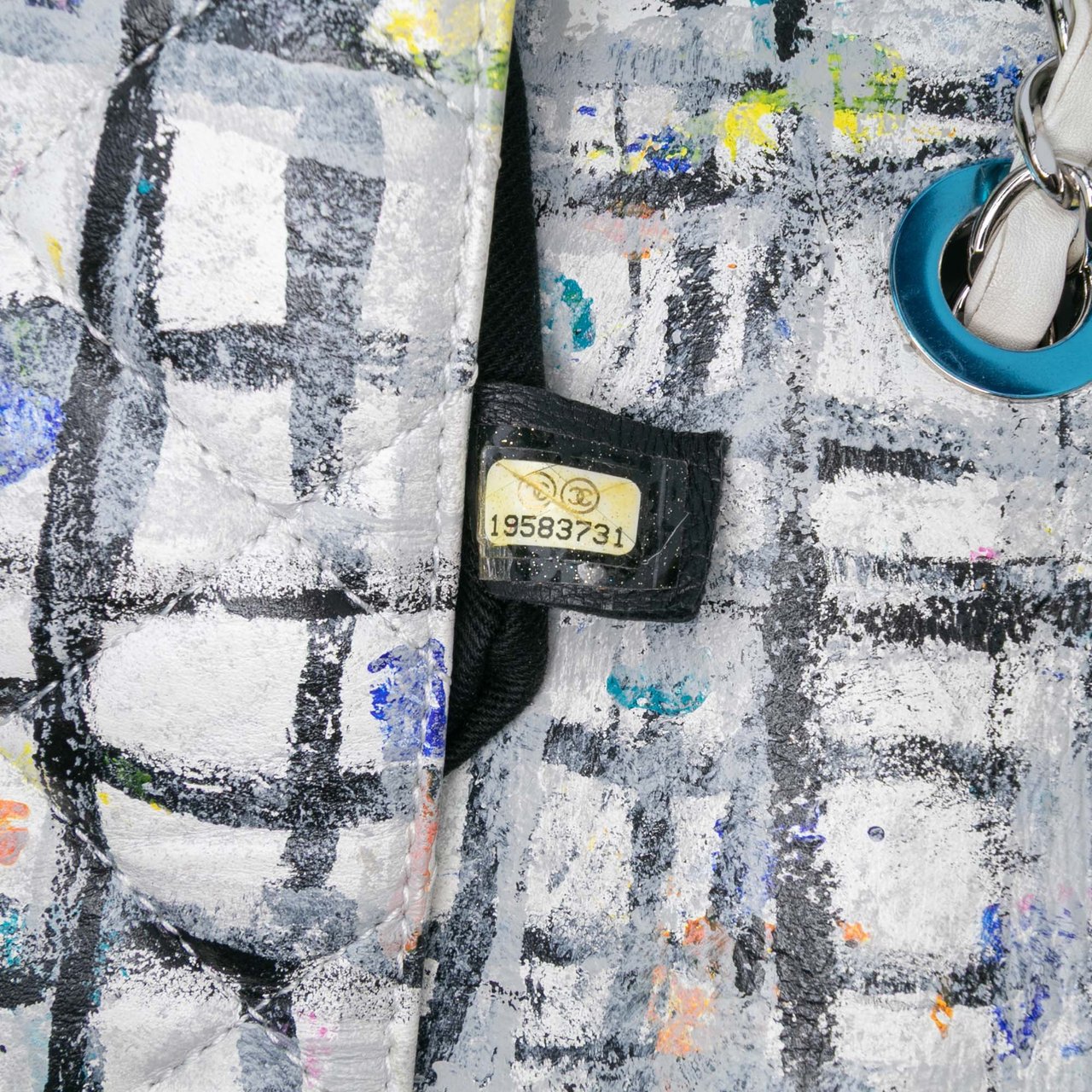 Chanel Medium Calfskin Hand Painted Graffiti Flap Wit