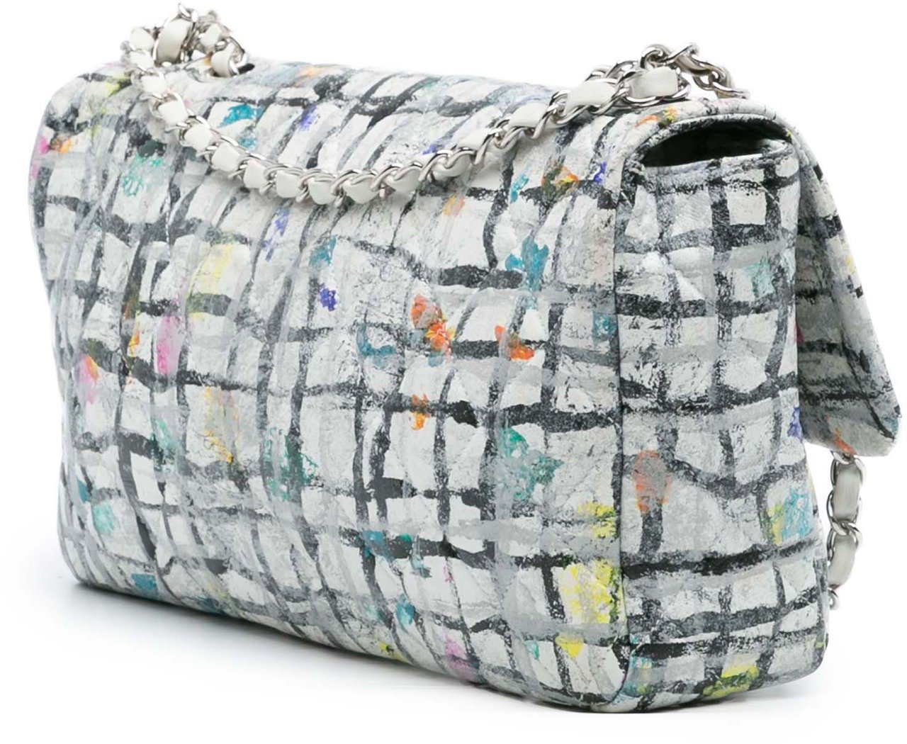 Chanel Medium Calfskin Hand Painted Graffiti Flap Wit