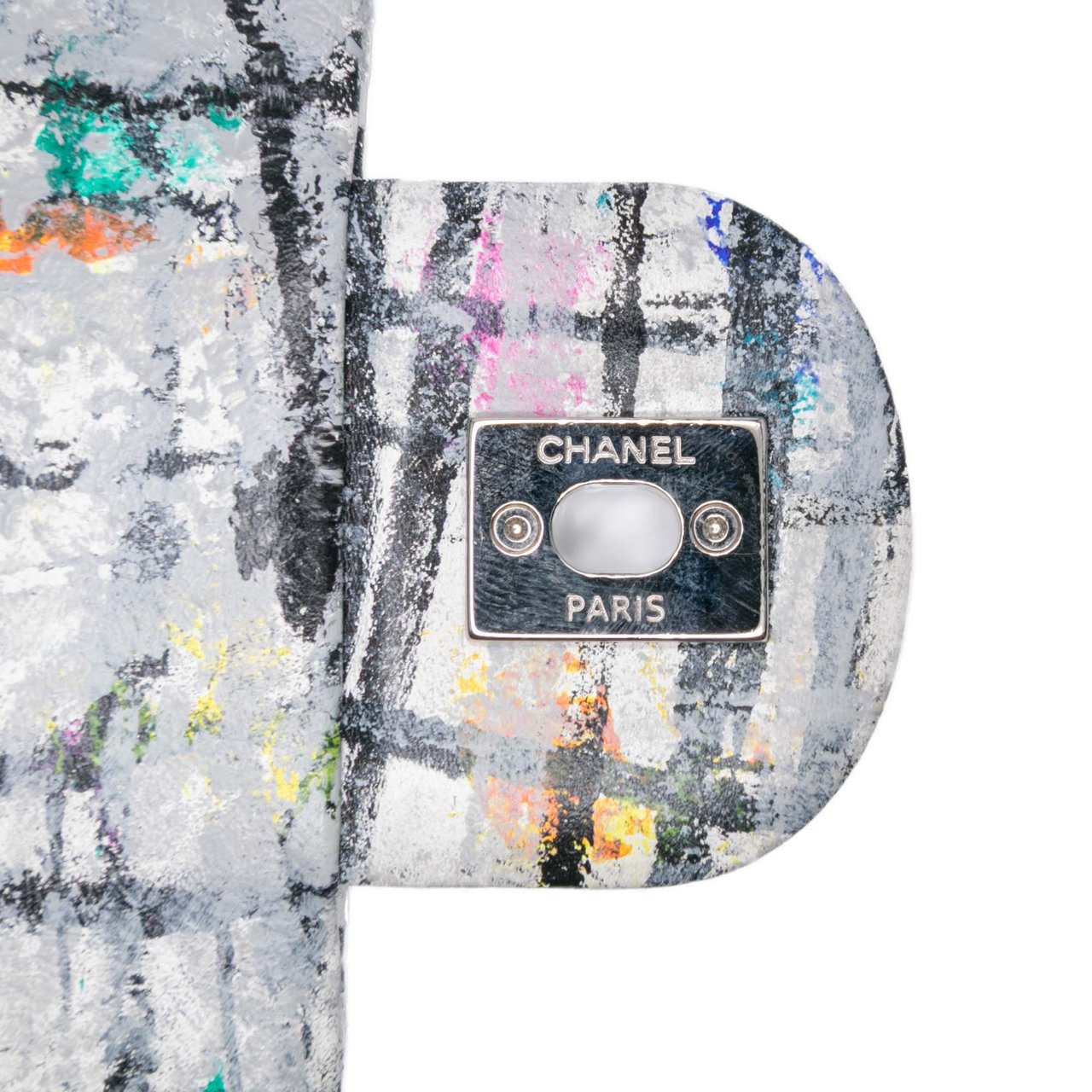 Chanel Medium Calfskin Hand Painted Graffiti Flap Wit