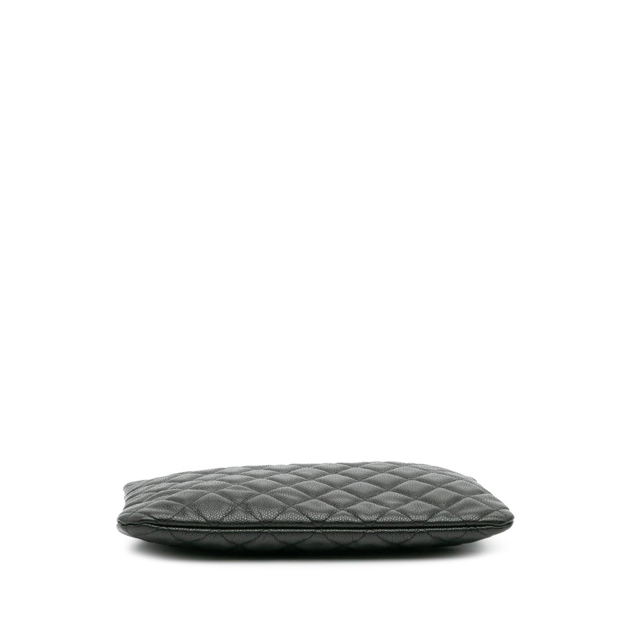 Chanel Medium Quilted Caviar O Case Clutch Zwart