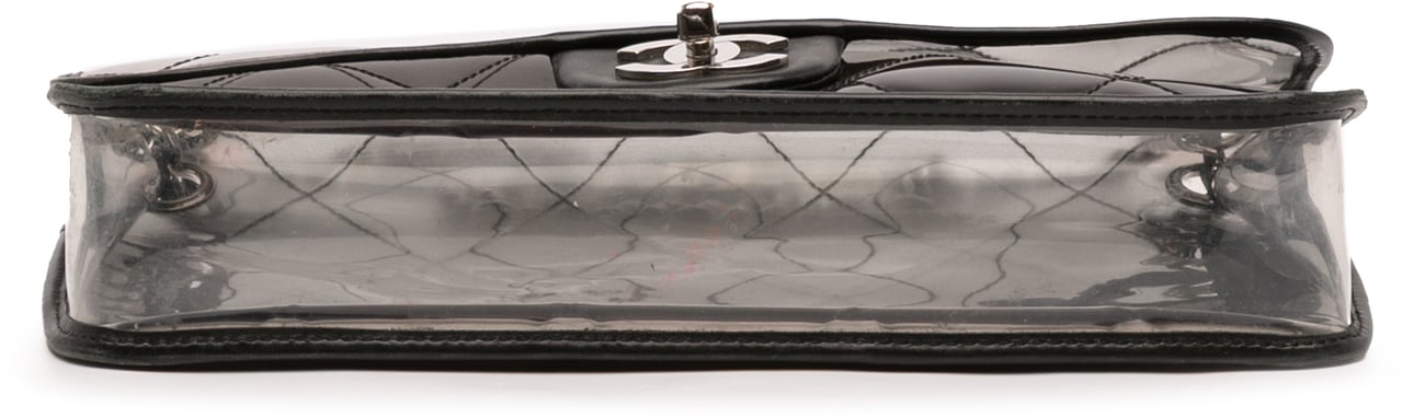 Chanel Stitched PVC and Calfskin Naked Flap Zwart