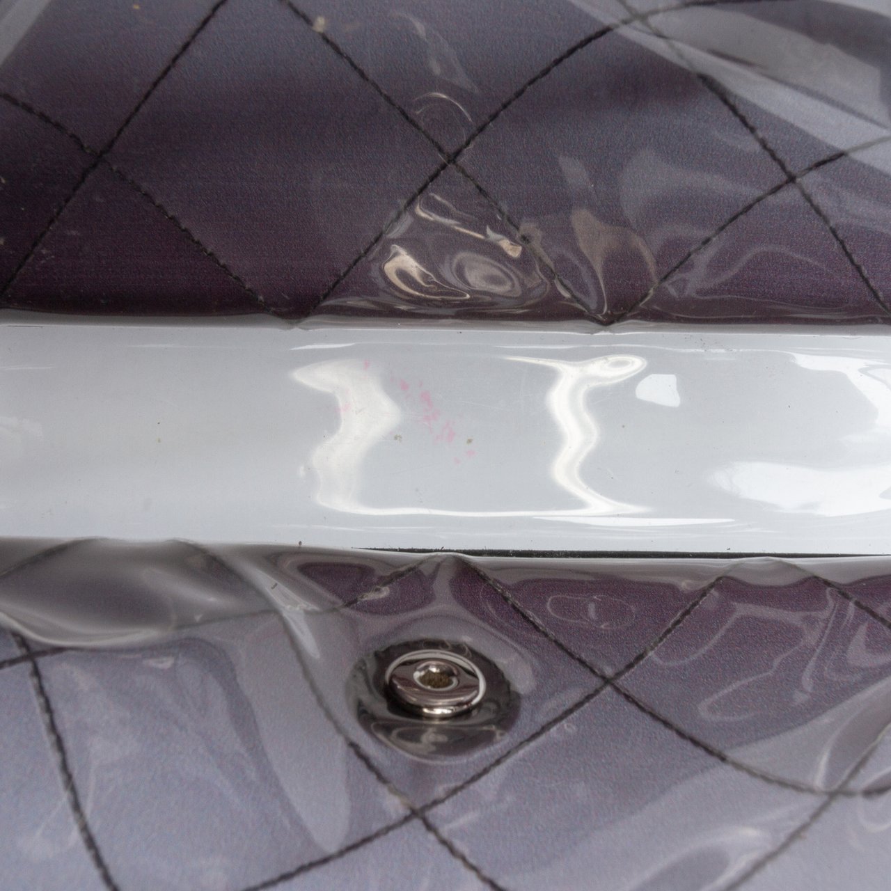 Chanel Stitched PVC and Calfskin Naked Flap Zwart