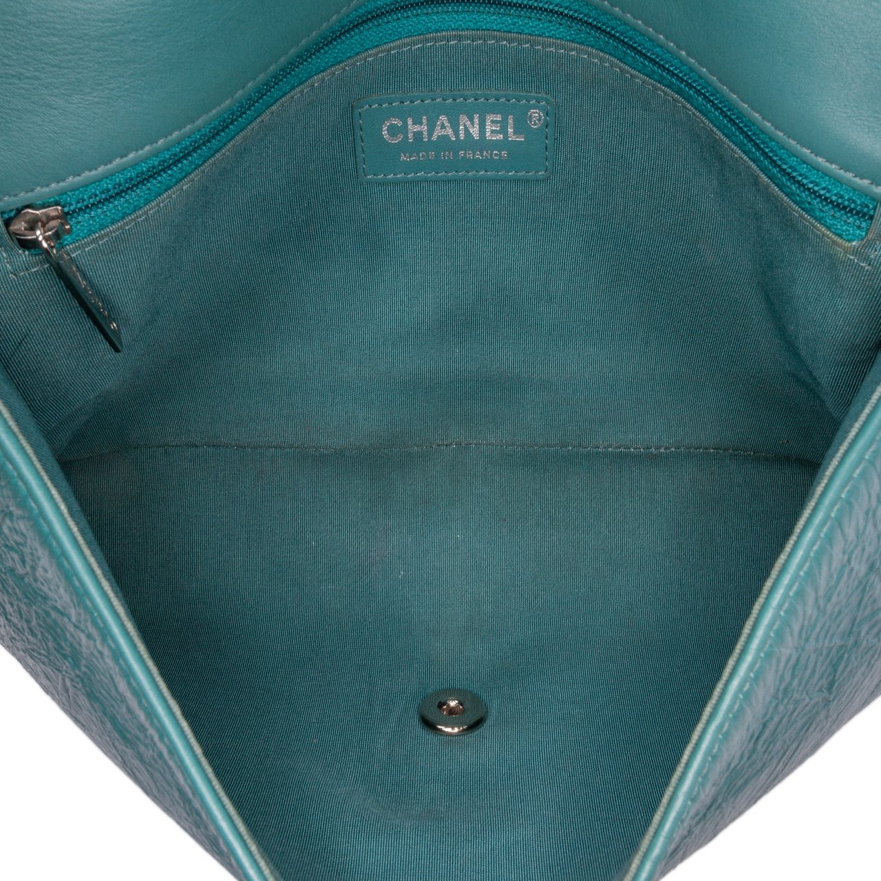 Chanel Medium Crumpled Calfskin Bi Vintage Full Flap Blauw