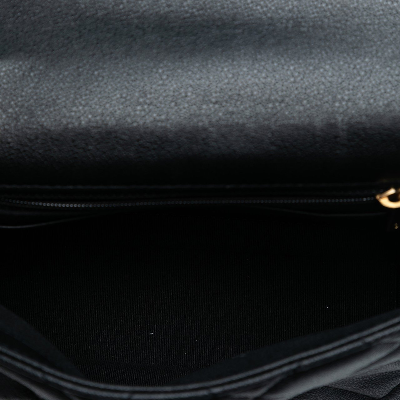 Chanel Mini Quilted Caviar Top Handle Flap Zwart