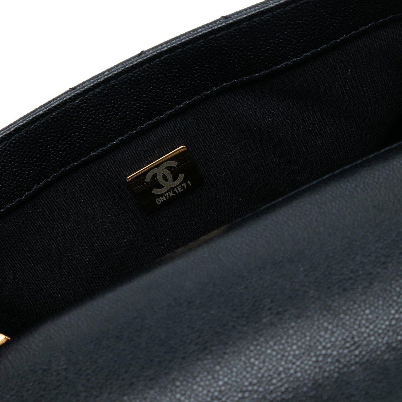 Chanel Mini Quilted Caviar Top Handle Flap Zwart