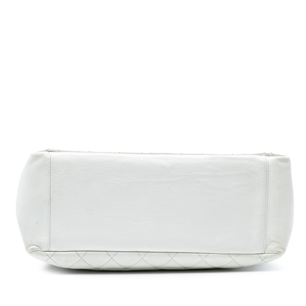 Chanel Caviar Grand Shopping Tote Wit