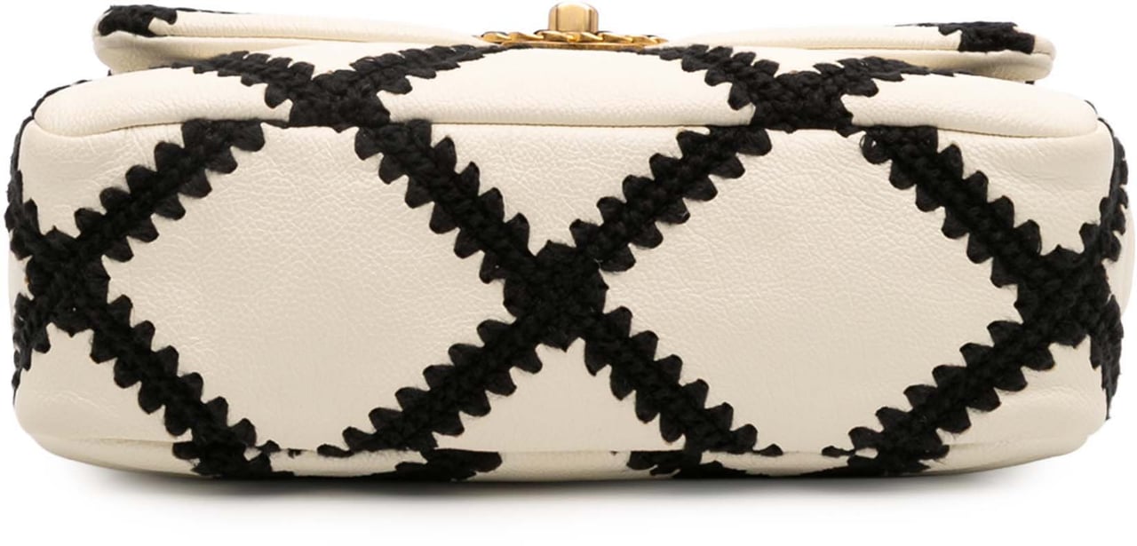 Chanel Medium Crochet Calfskin 19 Flap Wit