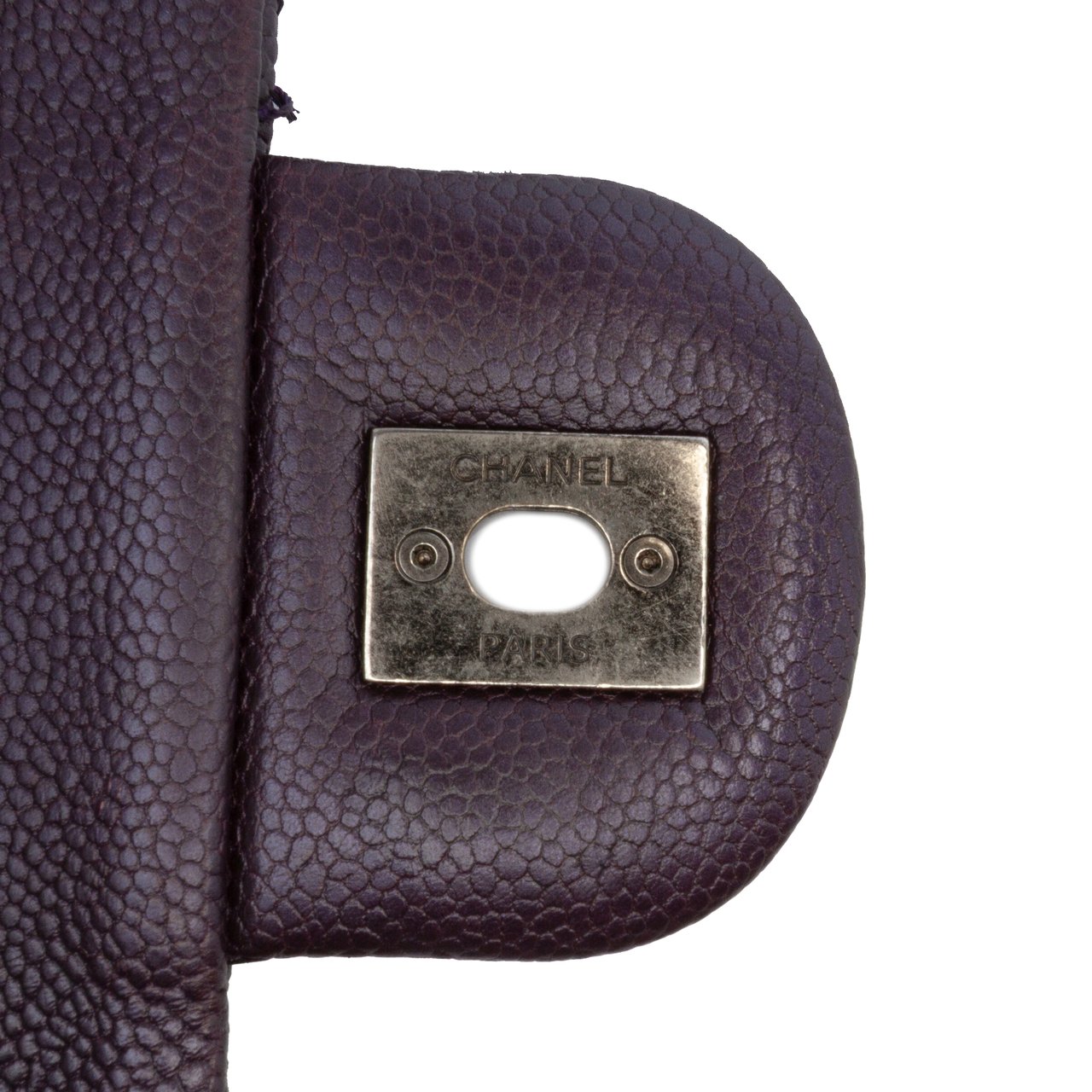 Chanel Jumbo Quilted Caviar Easy Flap Paars