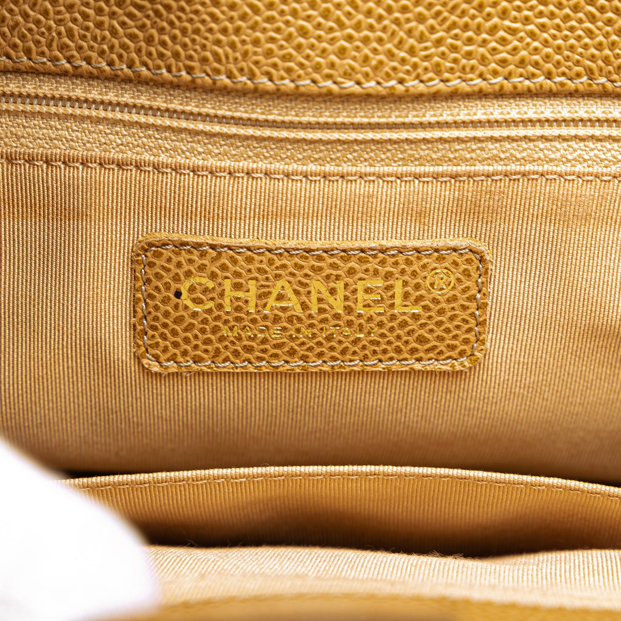 Chanel Caviar Petite Shopping Tote Bruin
