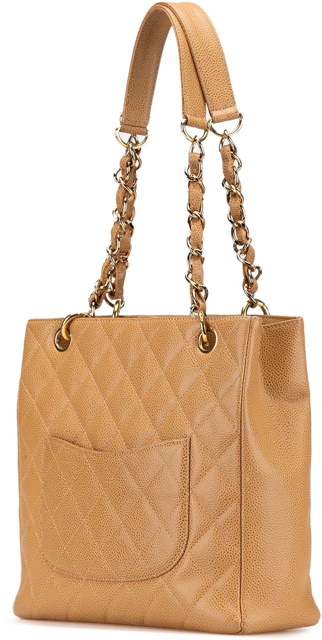 Chanel Caviar Petite Shopping Tote Bruin