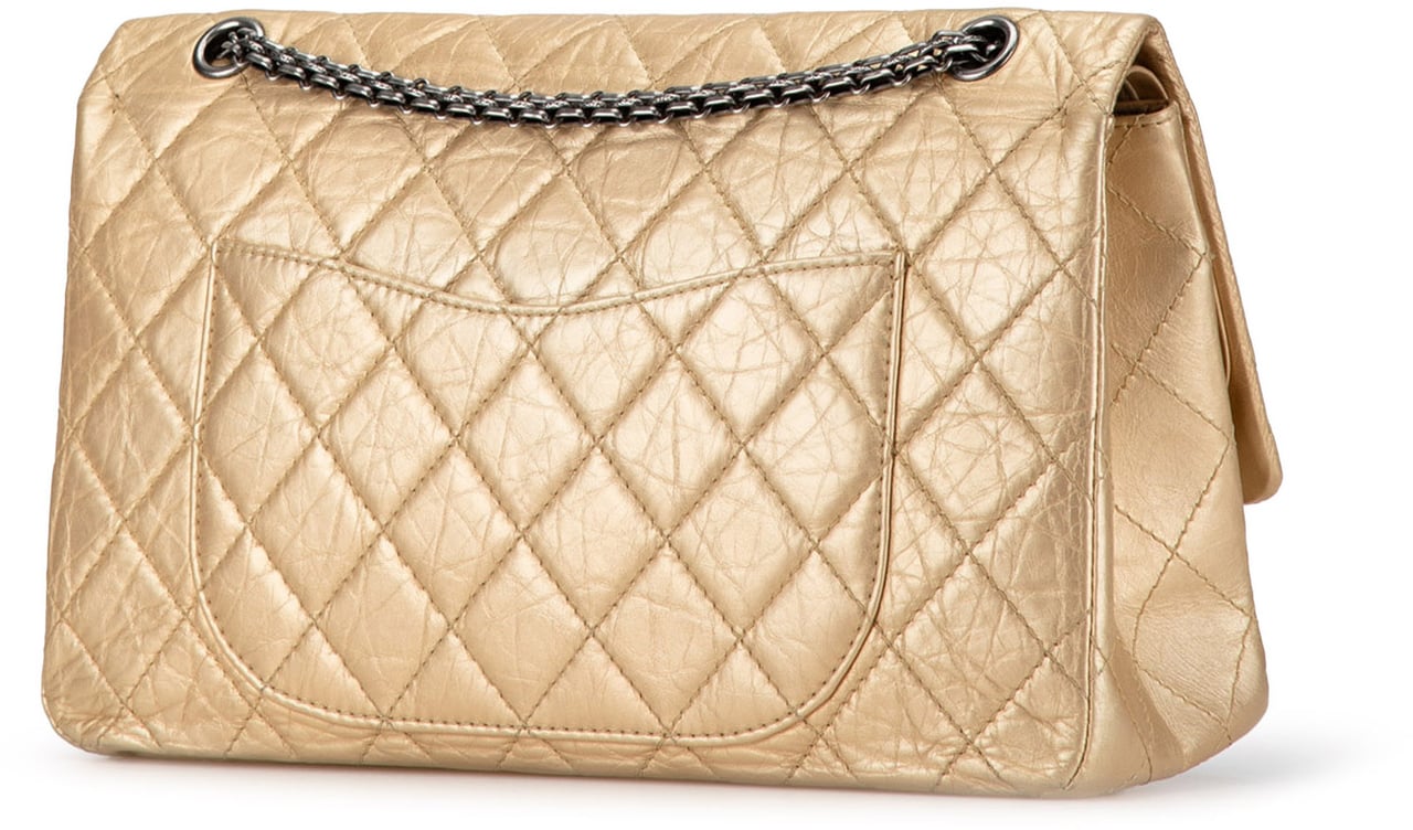 Chanel Reissue 2.55 Aged Calfskin Double Flap 227 Goud