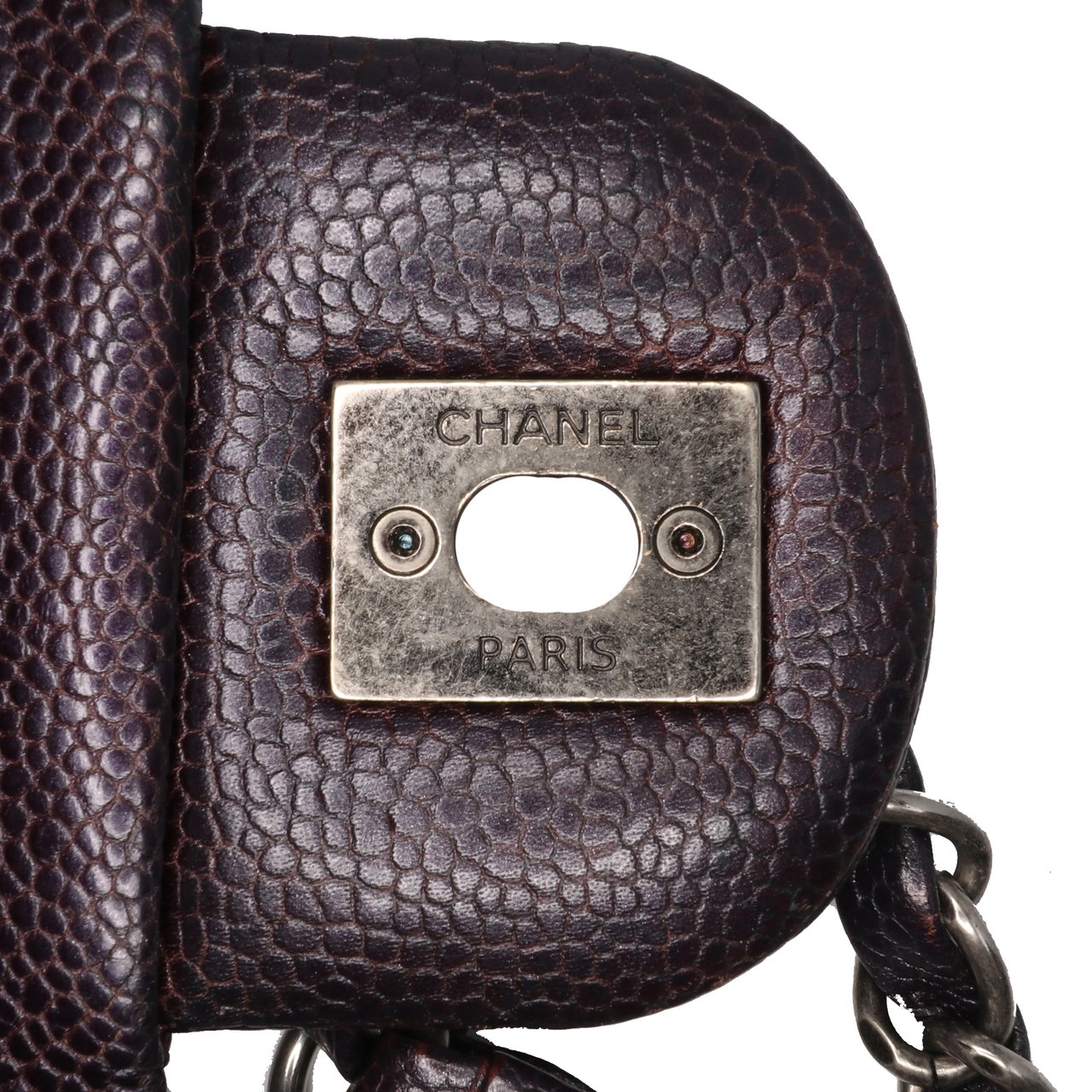 Chanel Medium Quilted Caviar Easy Flap Paars