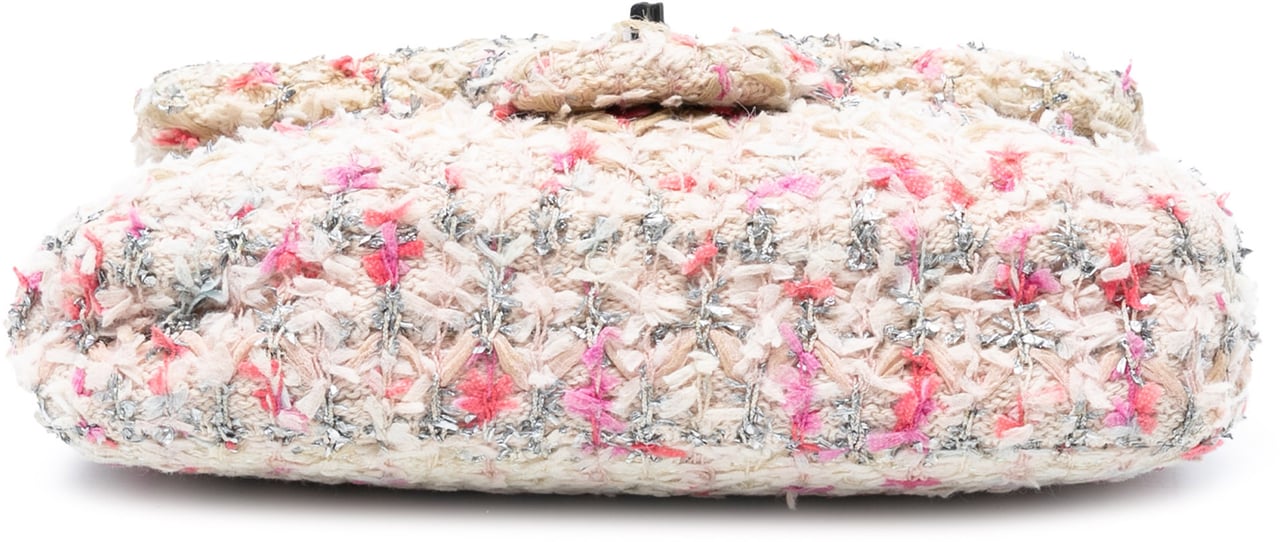 Chanel Mini Rectangular Classic Tweed Single Flap Roze