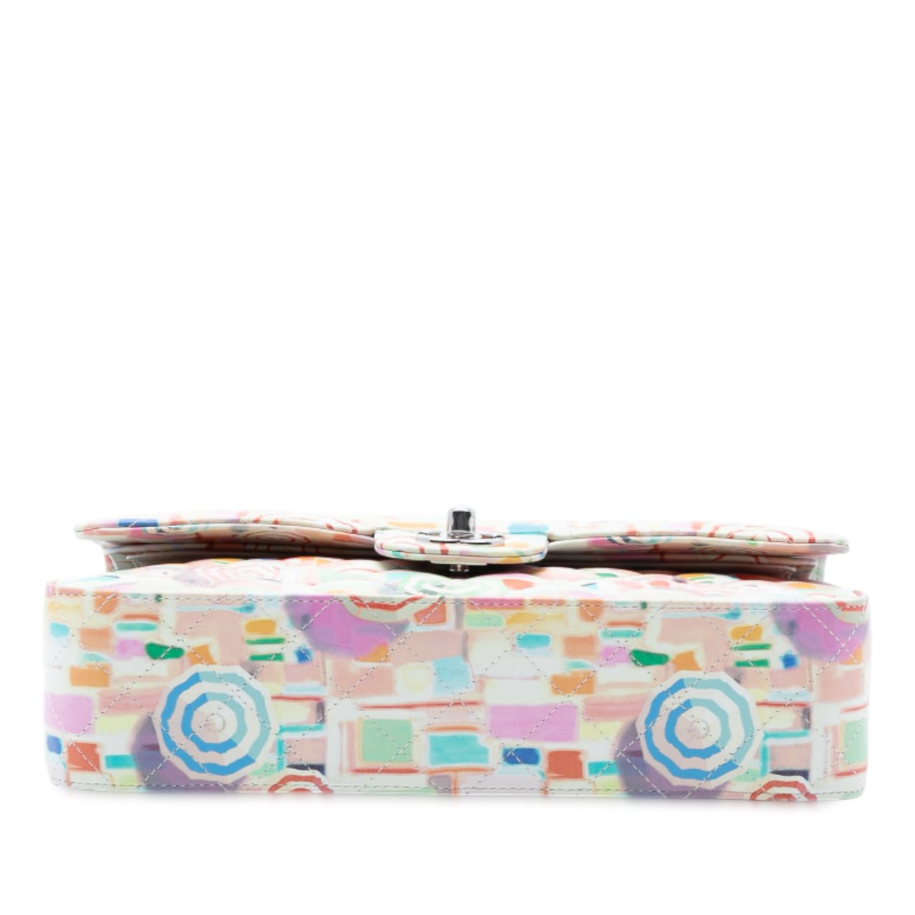 Chanel Medium Quilted Printed Leather Umbrella Double Flap Wit