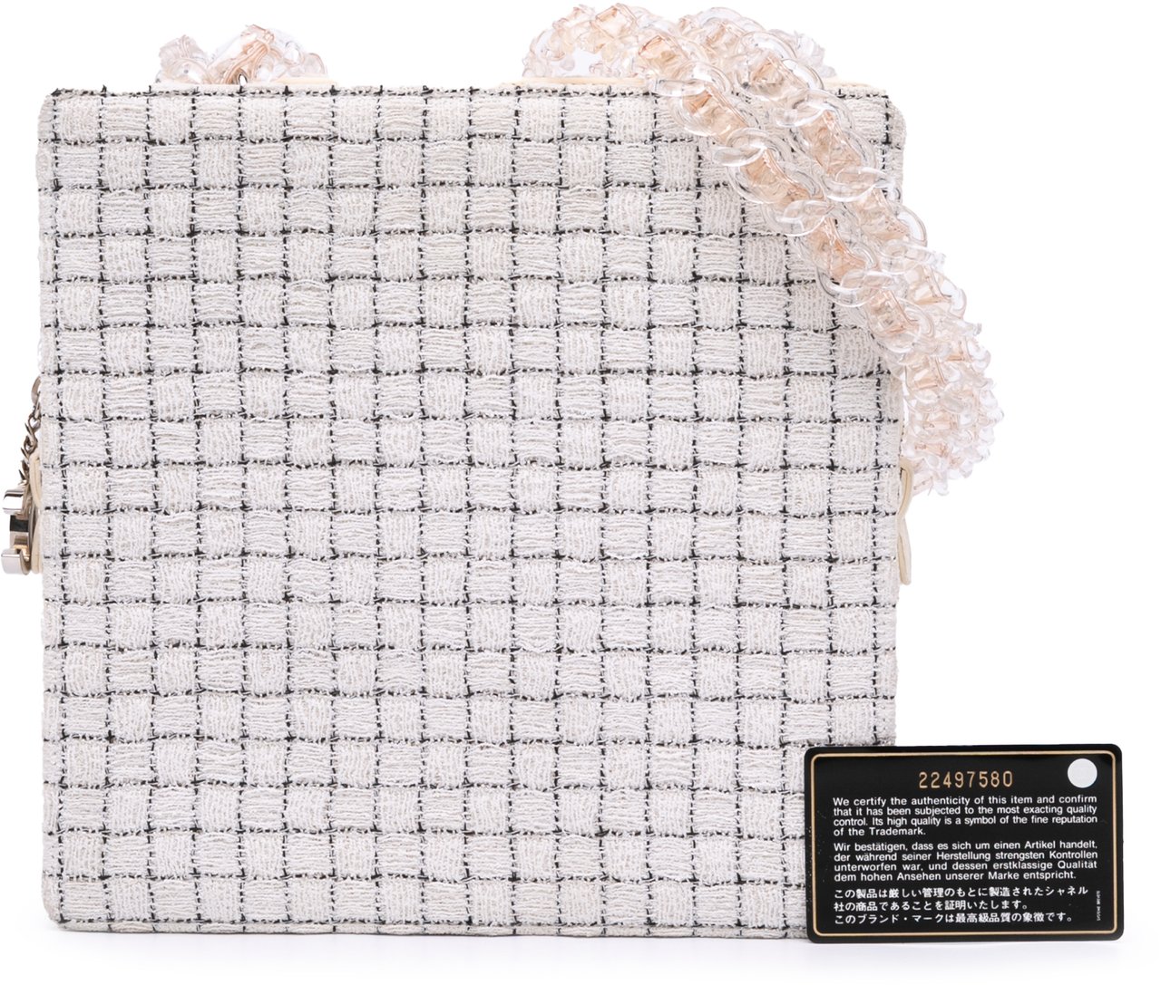 Chanel Tweed and Resin Zipped Shopping Bag Wit