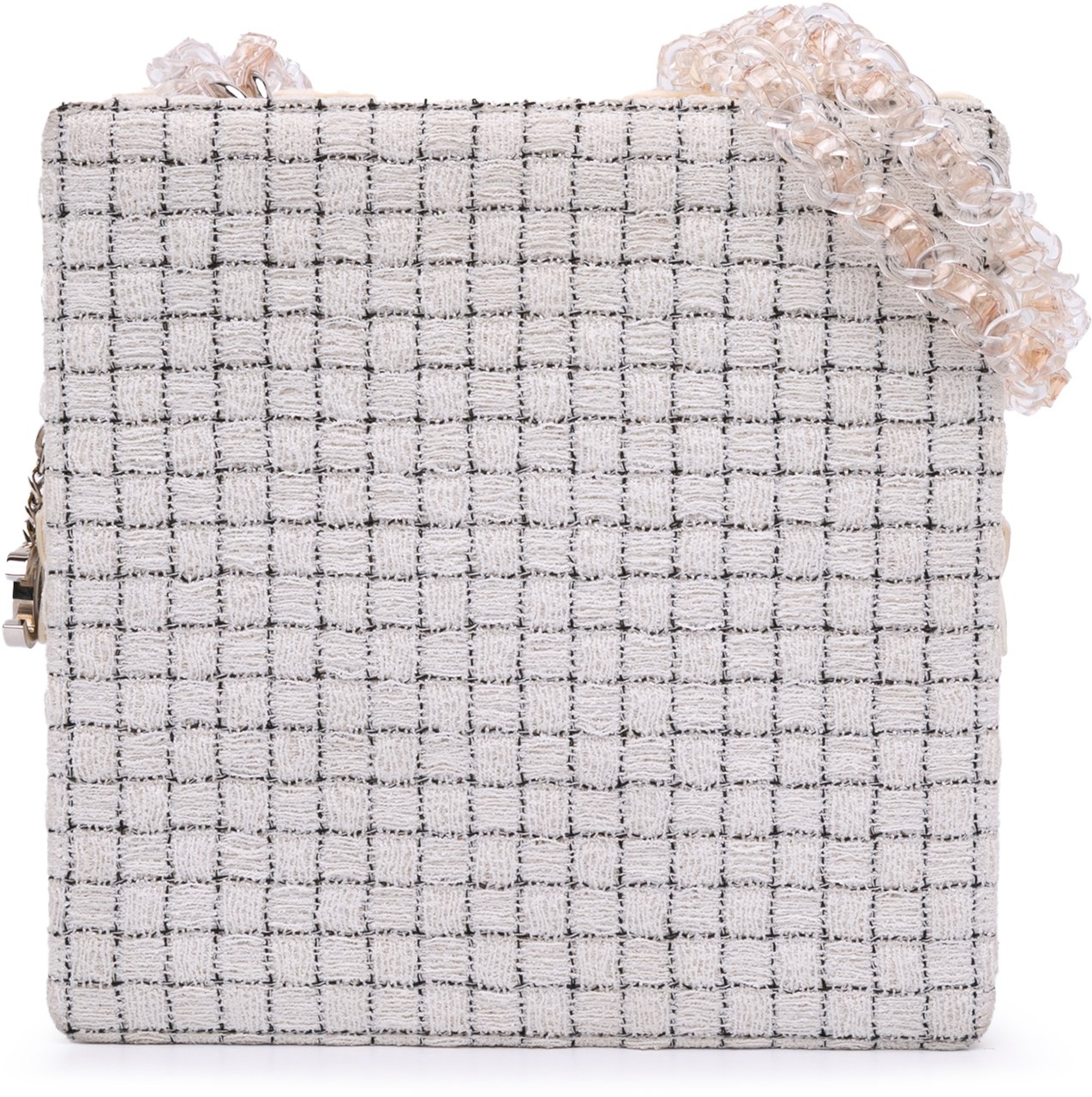 Chanel Tweed and Resin Zipped Shopping Bag Wit
