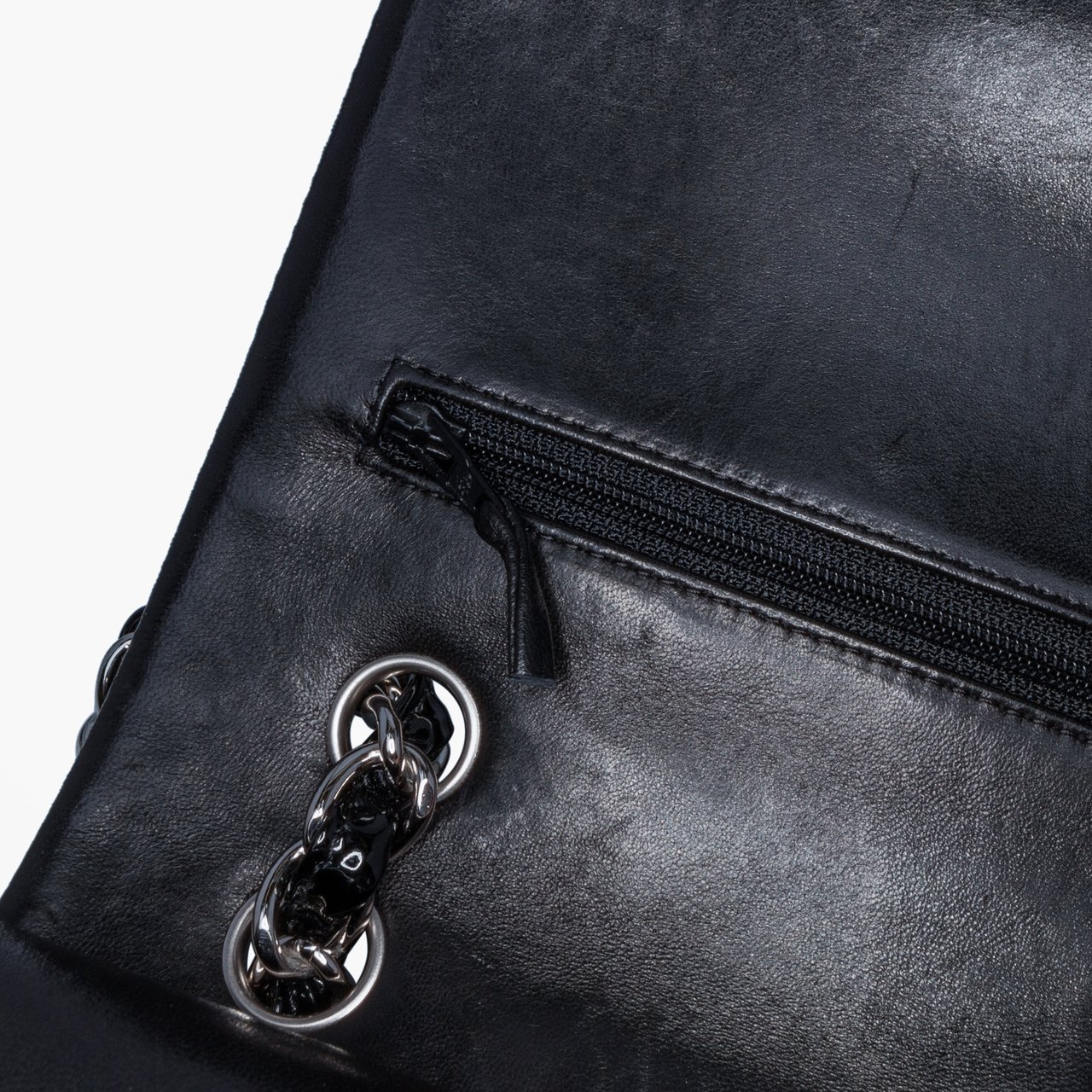 Chanel Jumbo Classic Patent Double Flap Zwart