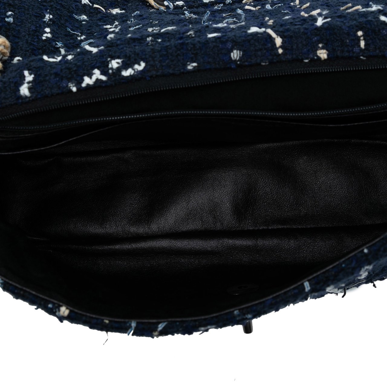 Chanel Quilted Tweed St Tropez Flap Blauw