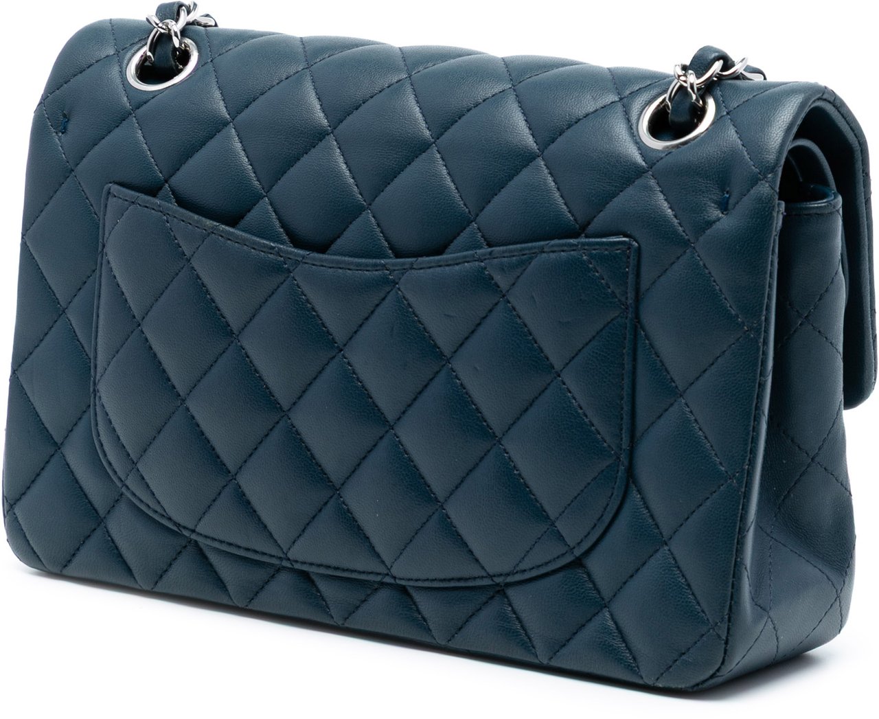 Chanel Small Classic Lambskin Double Flap Blauw