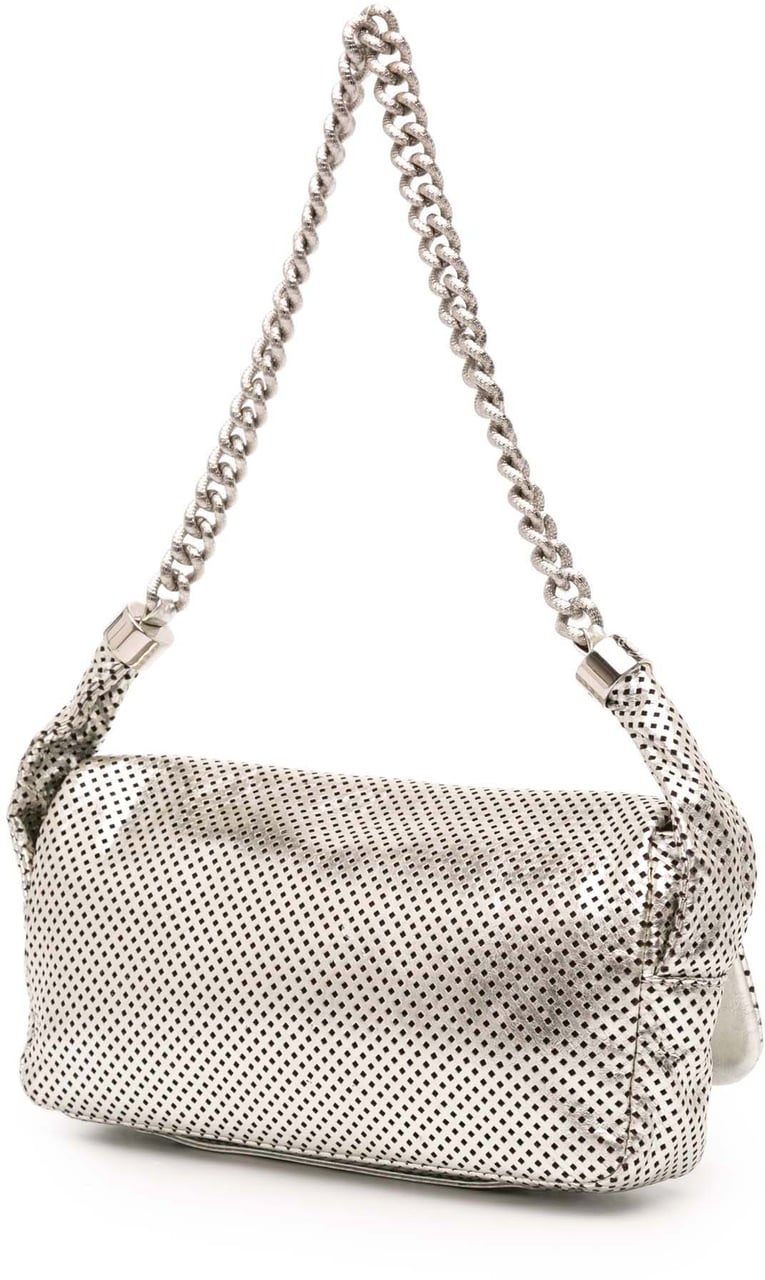 Chanel Metallic Glazed Calfskin Perforated Rodeo Drive Flap Zilver