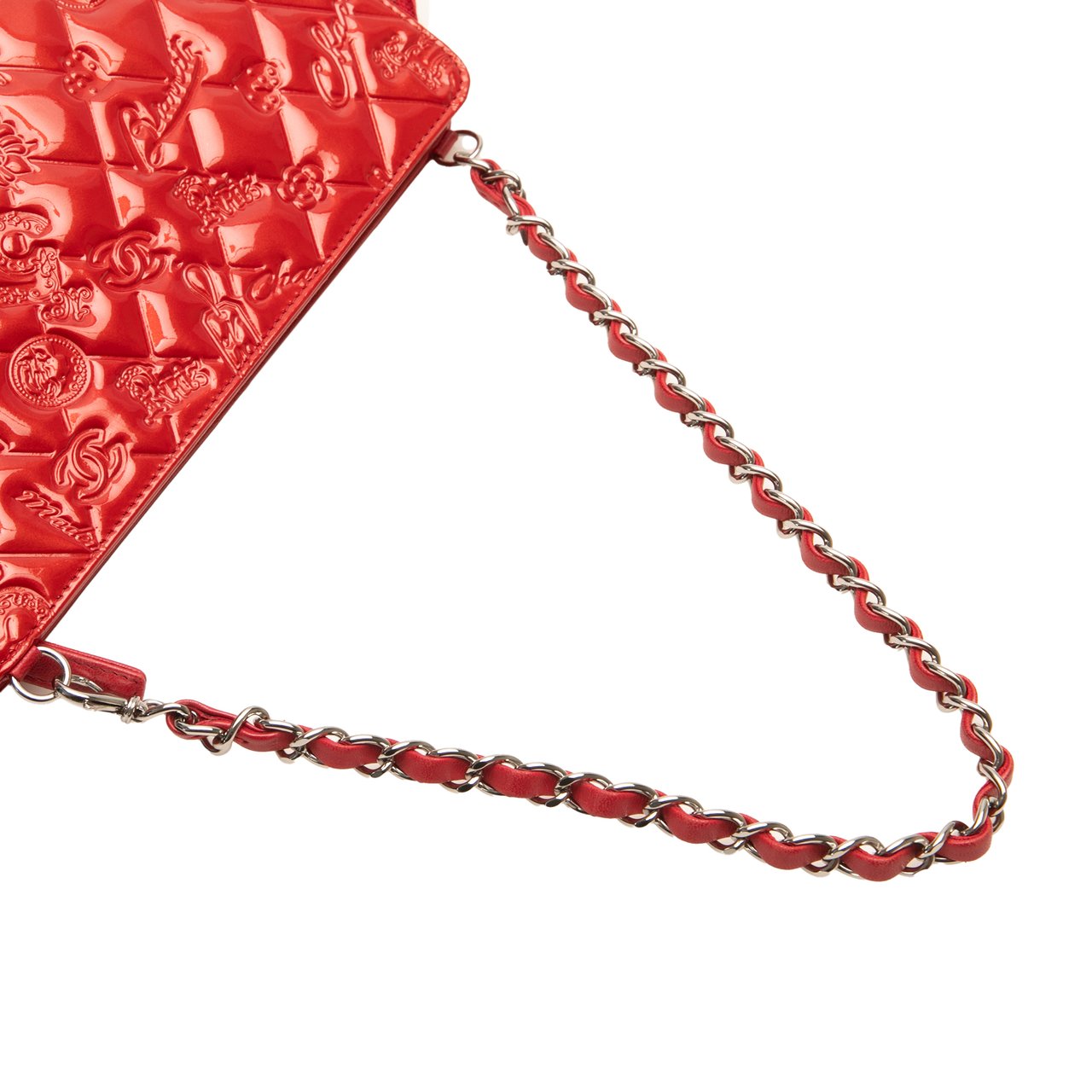Chanel Patent Calfskin Lucky Symbols Pochette Rood