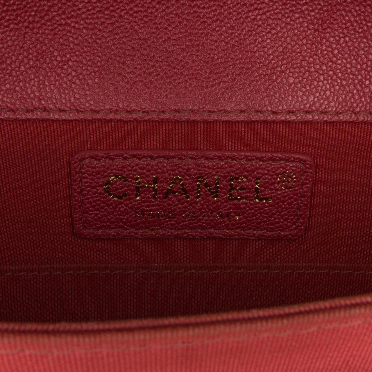 Chanel Quilted Caviar North South Boy Flap Roze