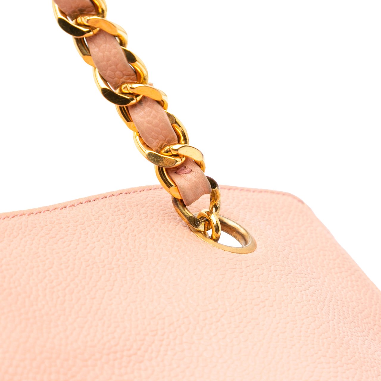 Chanel CC Caviar Chain Tote Roze