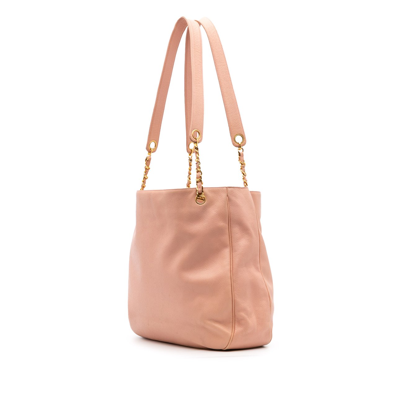 Chanel CC Caviar Chain Tote Roze