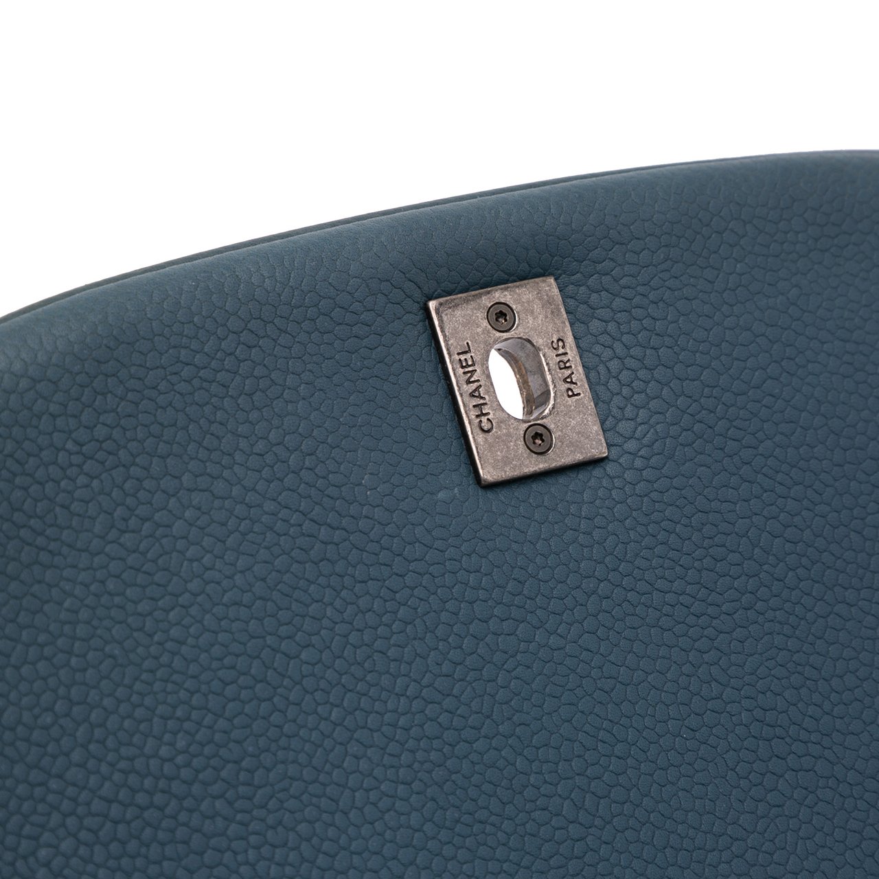 Chanel Small Quilted Caviar Casual Pocket Flap Blauw