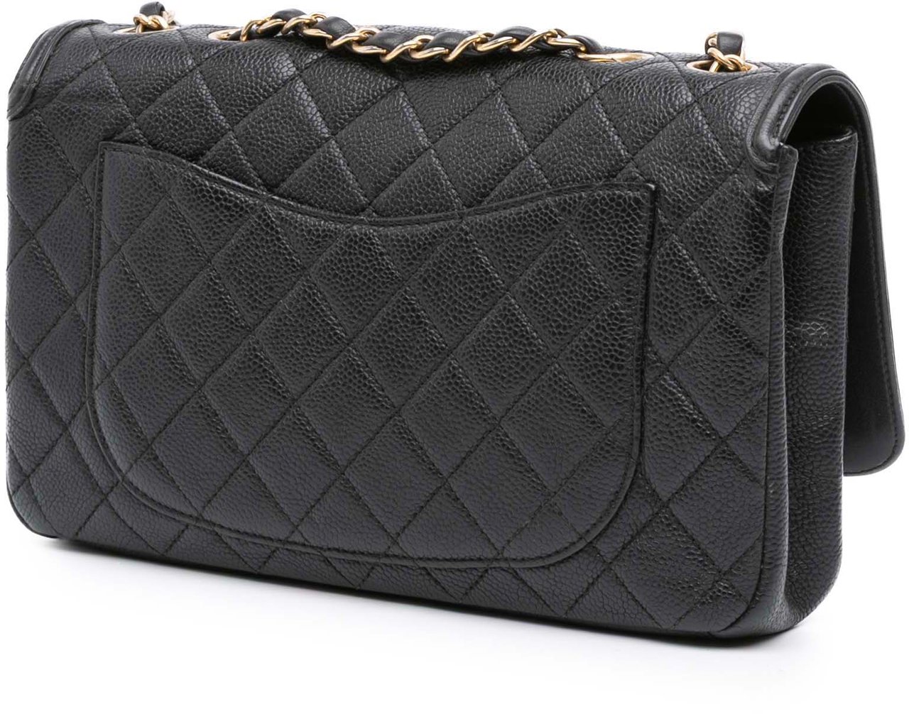 Chanel Medium Caviar CC Filigree Flap Zwart