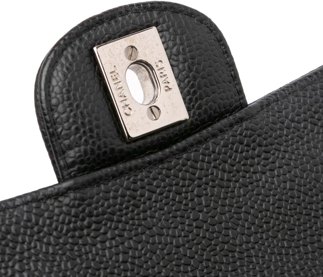Chanel Medium Classic Caviar Double Flap Zwart