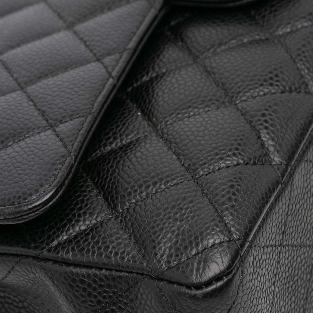 Chanel Medium Classic Caviar Double Flap Zwart