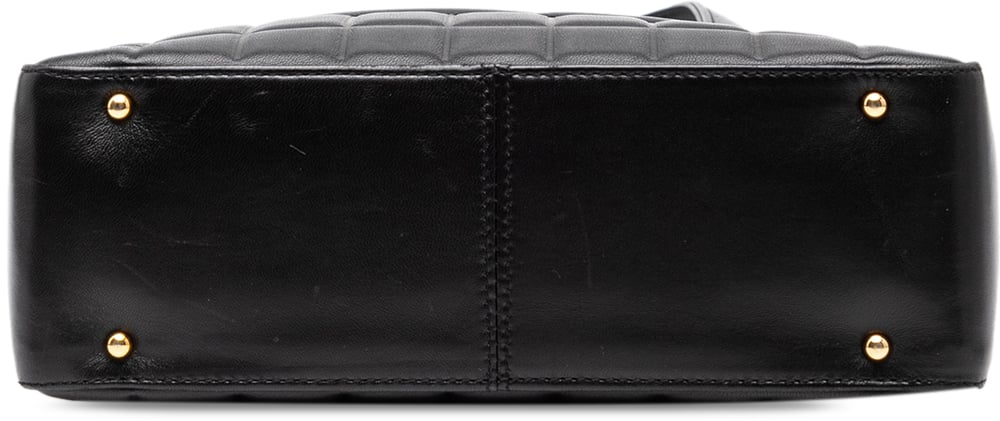 Chanel Chocolate Bar Lambskin Shoulder Bag Zwart