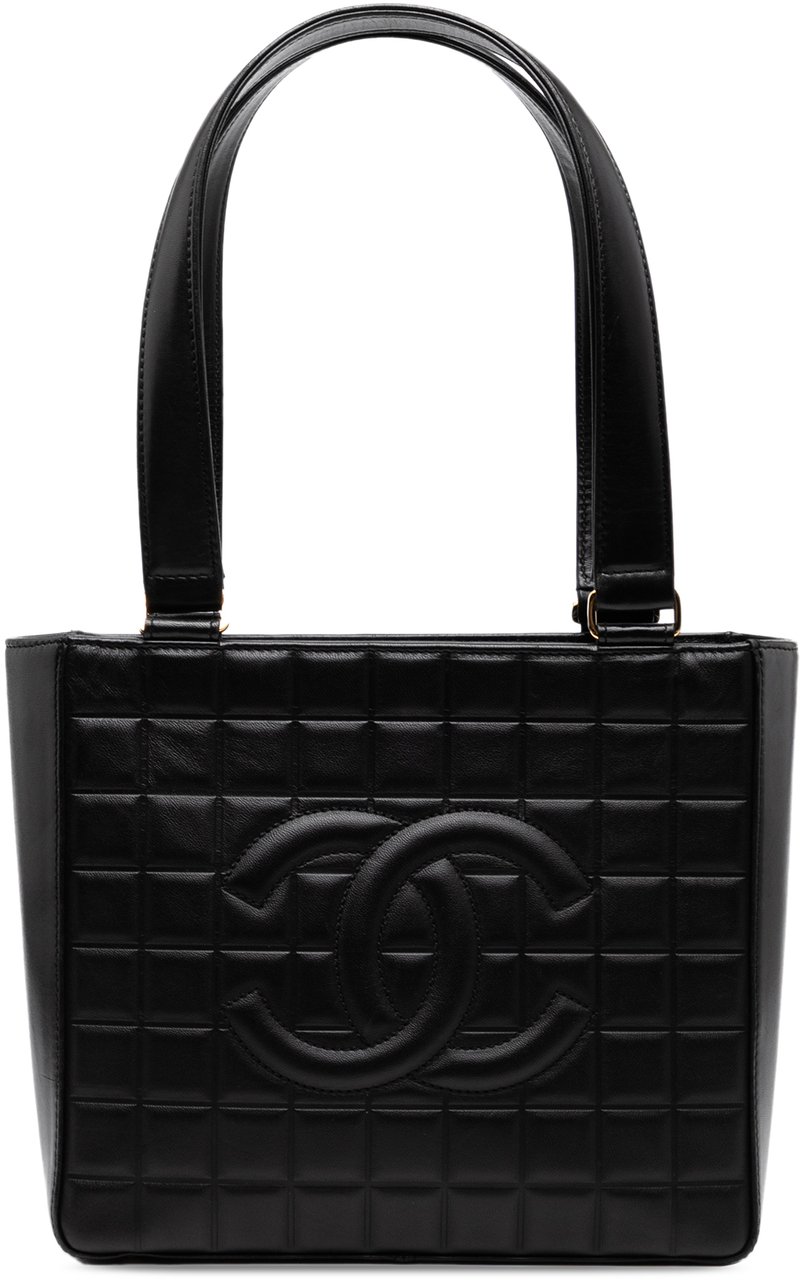 Chanel Chocolate Bar Lambskin Shoulder Bag Zwart