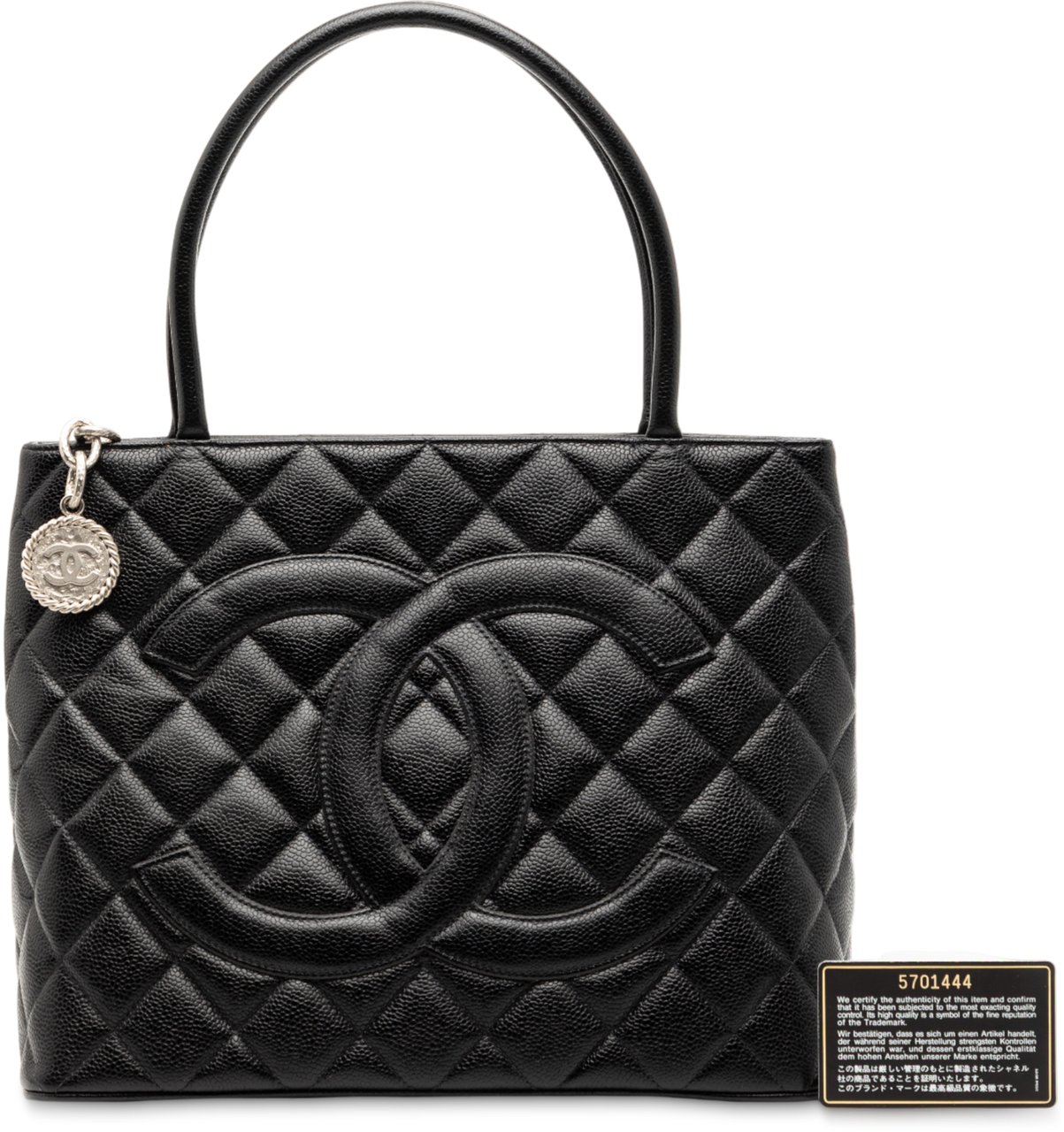 Chanel Caviar Medallion Tote Zwart