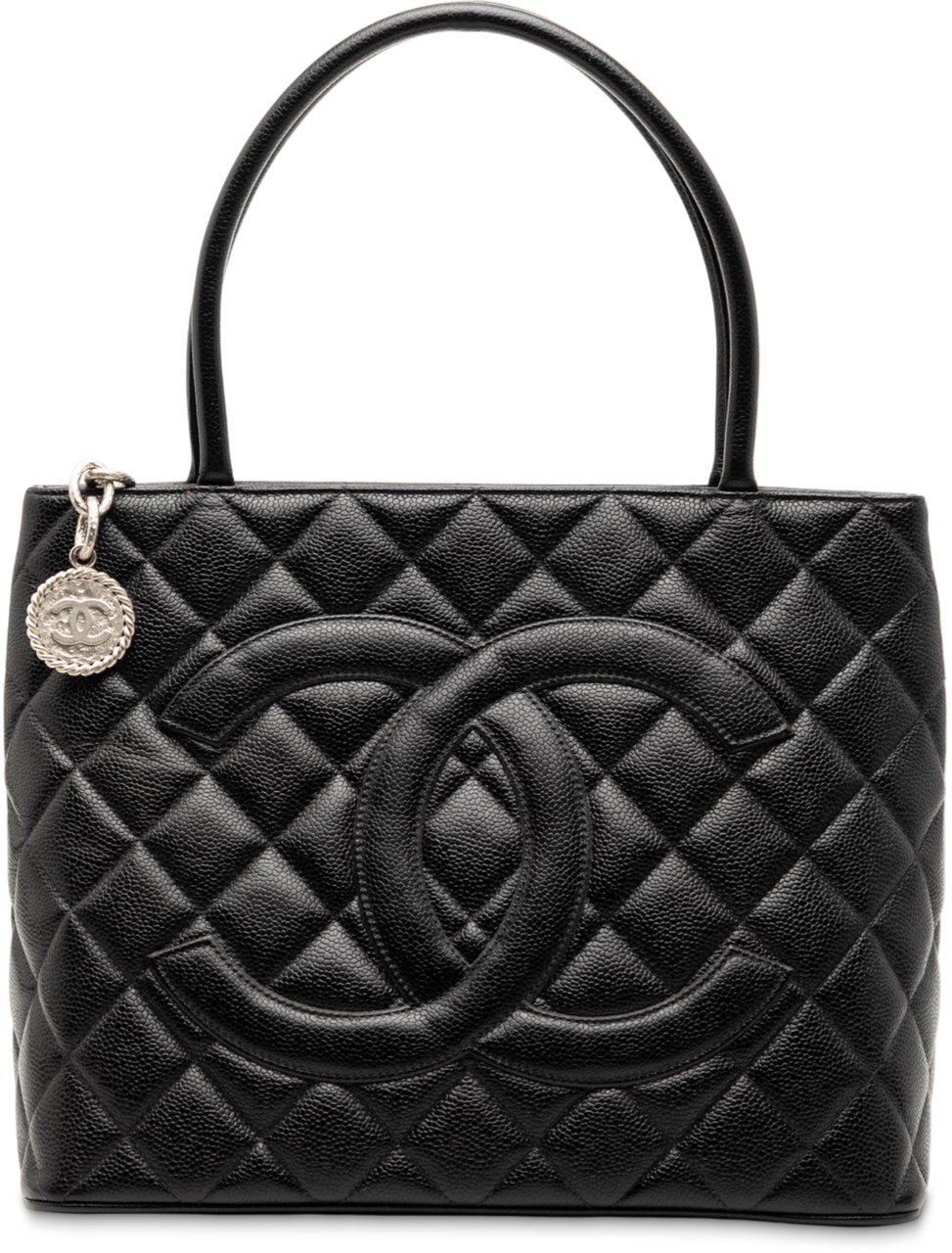 Chanel Caviar Medallion Tote Zwart