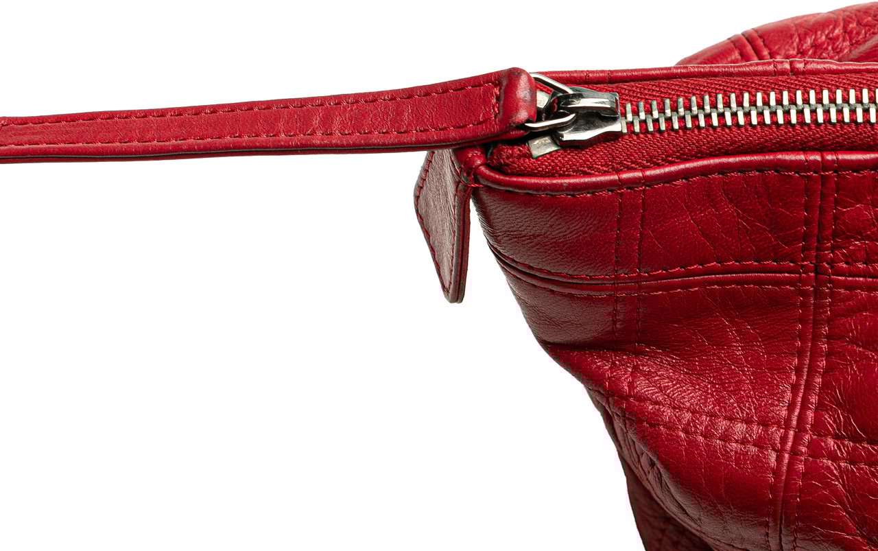 Chanel Lambskin Square Stitched Lax Handbag Rood